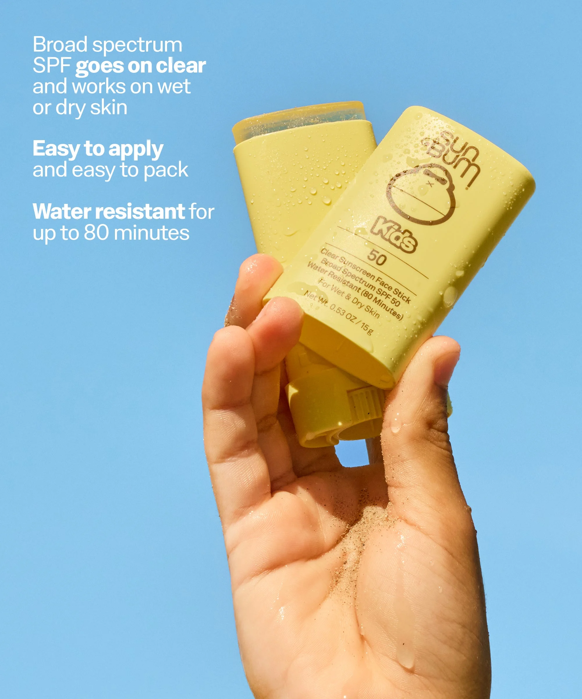 Kids SPF 50 Clear Sunscreen Face Stick - Image 2